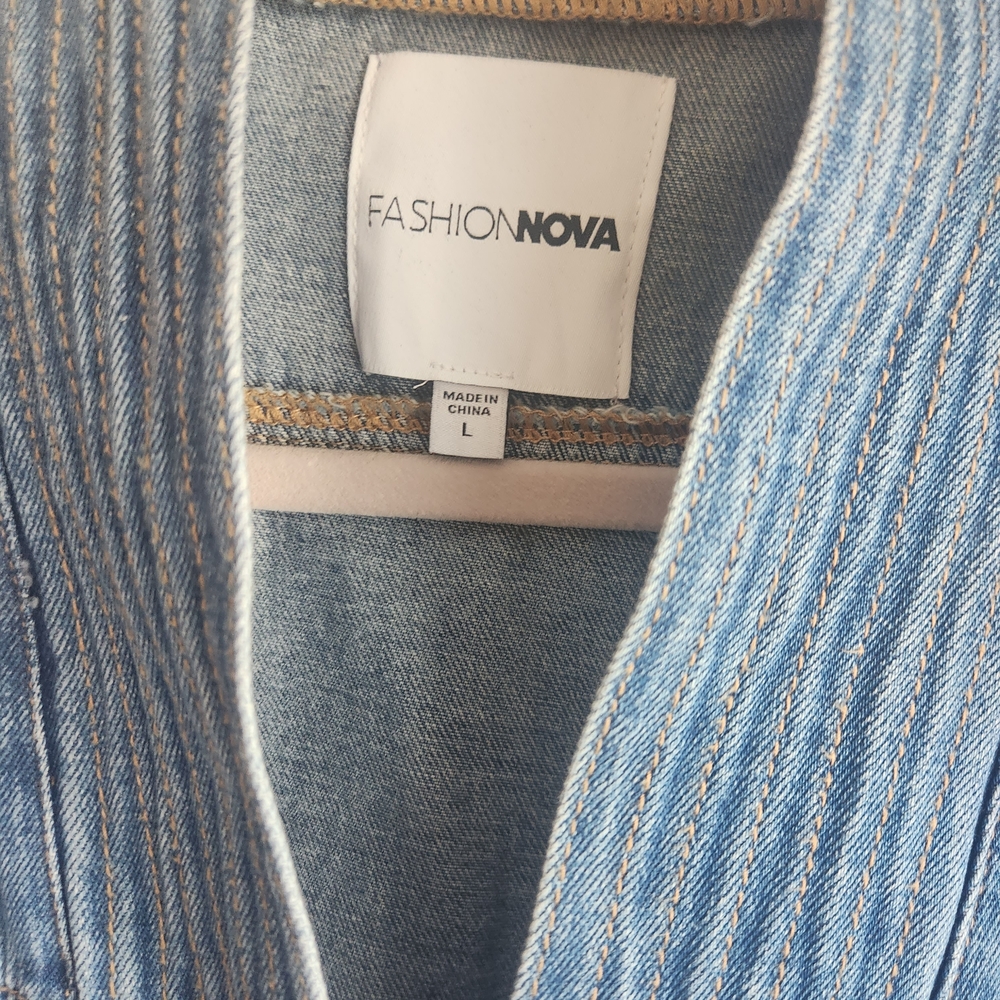 Denim Wrap Jacket - Blue - Picture 7 of 13